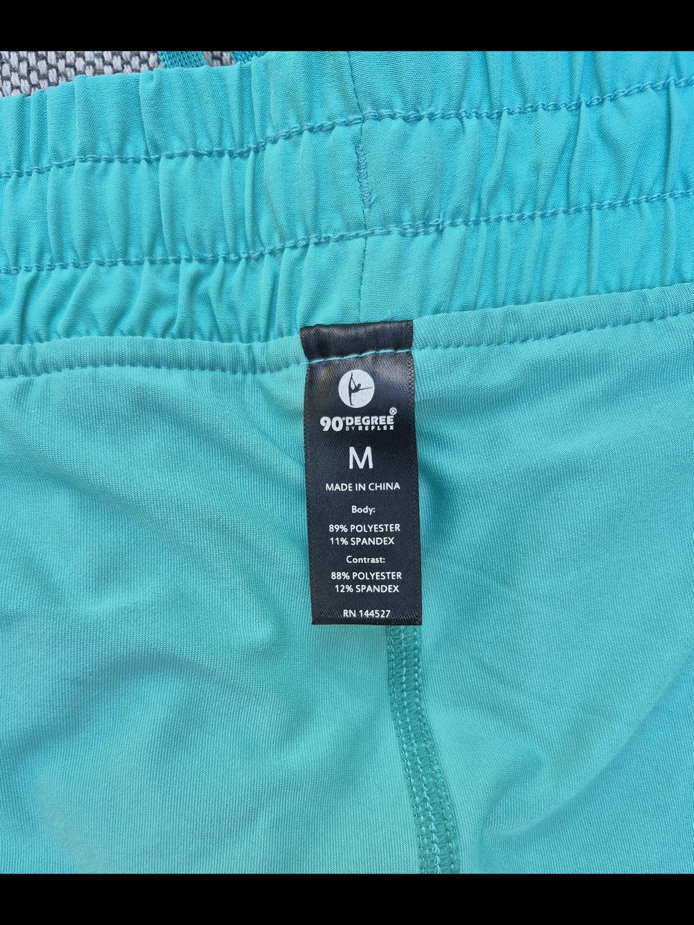 NWT 90 Degree By Reflex Women’s Athletic Running Shorts Teal Size M Lined Workou - Picture 8 of 8